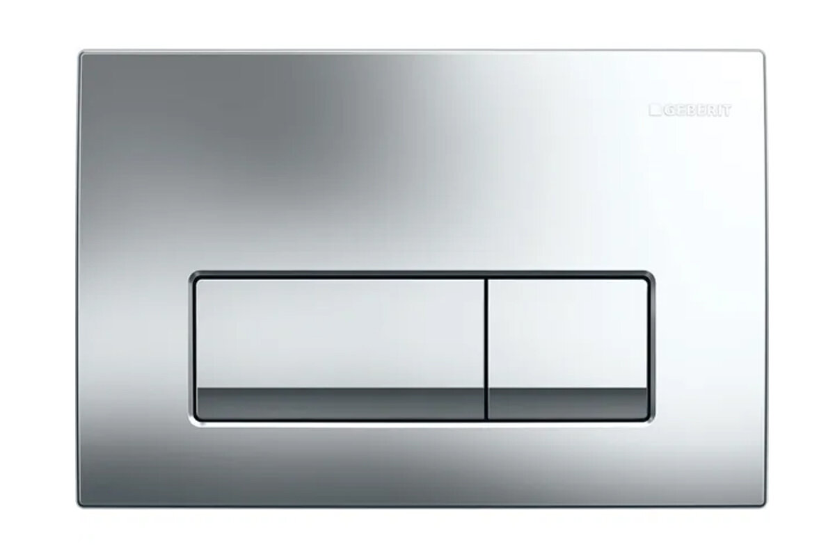 Изображение товара Клавиша смыва Geberit Delta 115.119.21.1 50 хром глянцевый двойной смыв