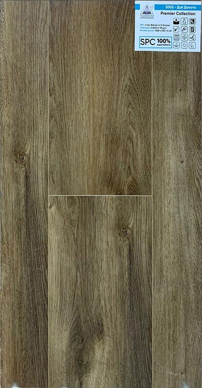 Изображение товара Виниловый SPC ламинат A+Floor Premier 2002 дуб Дакота 1220x232 мм 43 класс
