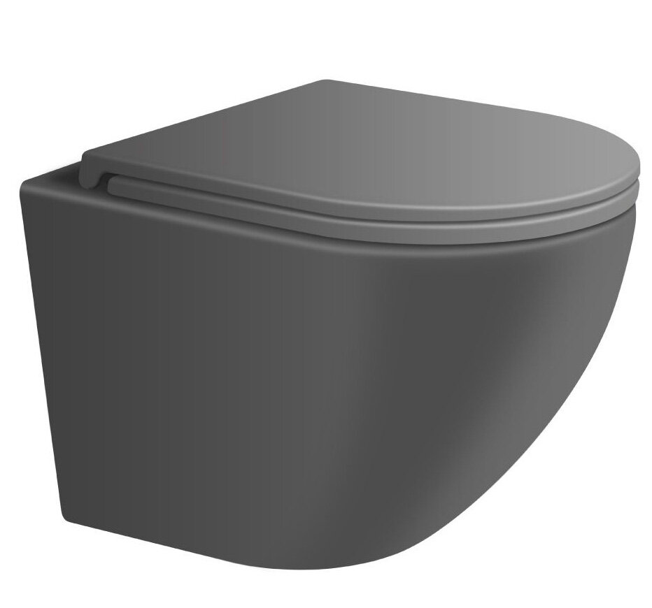 Изображение товара Подвесной безободковый унитаз Sintesi Evi с микролифтом и антигрязевым покрытием