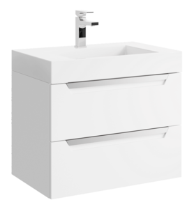 Изображение товара Подвесная тумба под раковину Aqwella Cube 70 см белый матовый