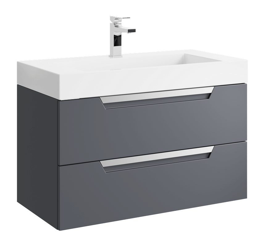 Изображение товара Тумба Aqwella Cube 90 см подвесная серый матовый CUB0109GR Изображение товара Тумба Aqwella Cube 90 см подвесная серый матовый CUB0109GR