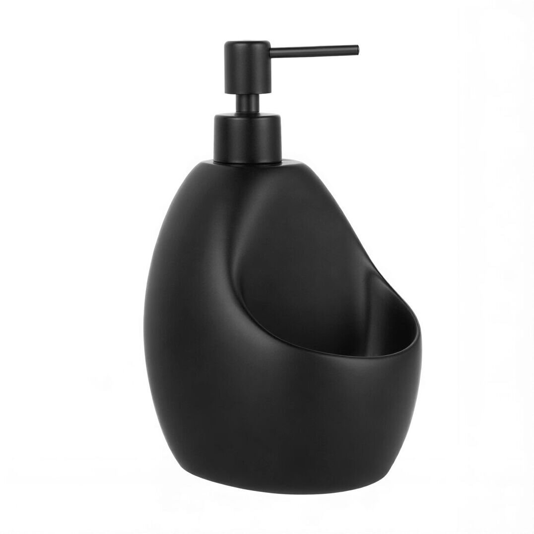 Изображение товара Дозатор WasserKraft Серия К K-8099BLACK - 400 мл, черный матовый, нержавеющая сталь