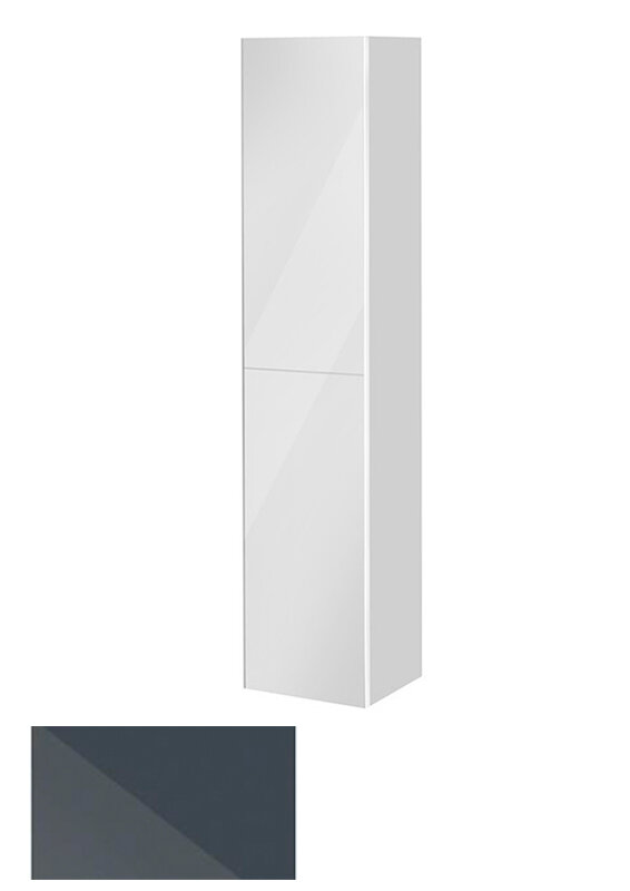 Изображение товара Шкаф-пенал Keuco Royal Reflex 34031 110002 подвесной 35 см, с корзиной, антрацит, петли справа