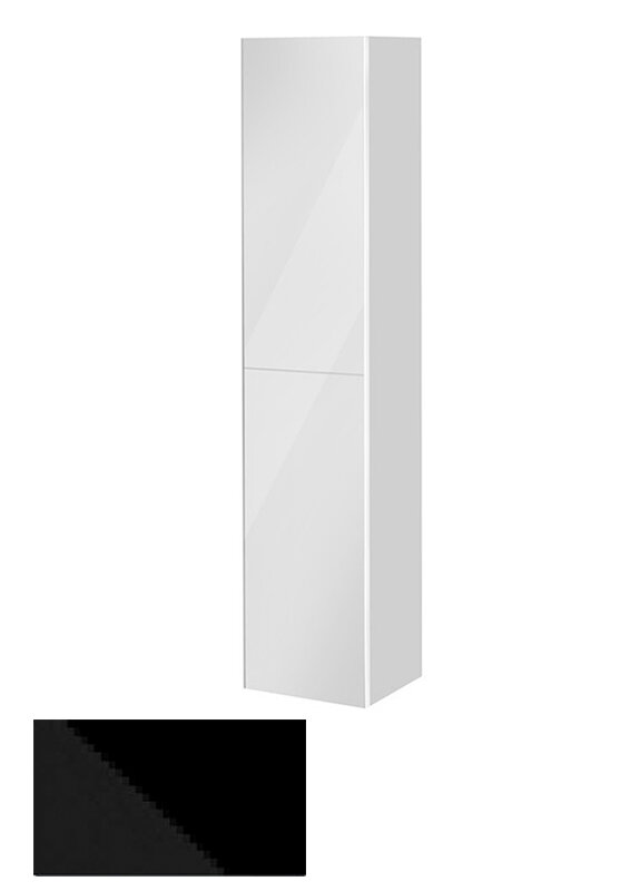 Изображение товара Шкаф-пенал Keuco Royal Reflex 34031 570002 подвесной 35 см, с корзиной, черный, петли справа