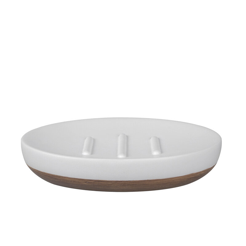 Изображение товара Мыльница WasserKRAFT Mindel, белый/дерево, K-8829