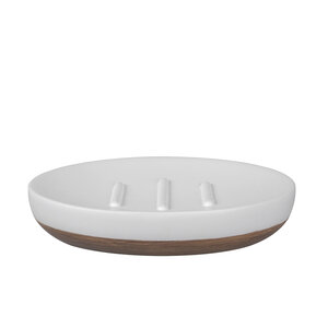 Изображение товара Мыльница WasserKRAFT Mindel, белый/дерево, K-8829