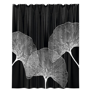 Изображение товара Штора для ванной WasserKraft Nau, 200 х 200 см, навесная, черная/белая, SC-77102