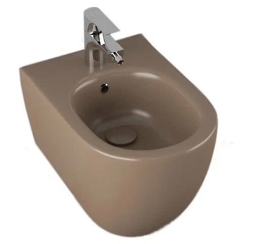 Изображение товара Isvea Infinity 10NF41001-2H - подвесное биде коричневый матовый, 36. 5×53×38 см Изображение товара Isvea Infinity 10NF41001-2H - подвесное биде коричневый матовый, 36. 5×53×38 см