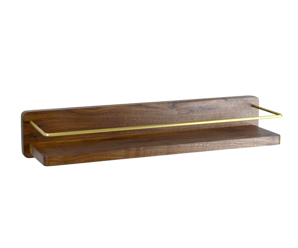 Изображение товара Деревянная полка Bronze de Luxe Forest 10711G, ореховое дерево/матовое золото