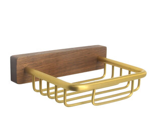 Изображение товара Мыльница Bronze de Luxe Forest 10703G, ореховое дерево/матовое золото