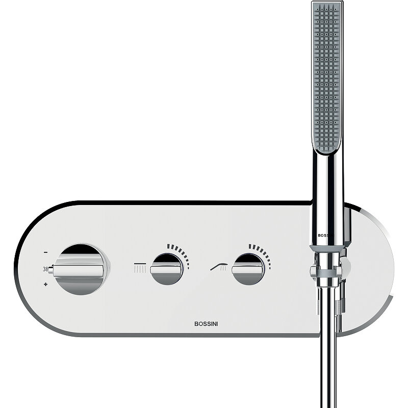 Изображение товара Смеситель для душа Bossini Apice Z00523.030, термостатический, с ручным душем, цвет хром