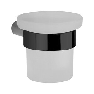 Изображение товара Стакан для зубных щеток Cisal System SY09050040 черный настенный из стекла и латуни