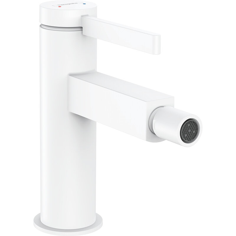 Изображение товара Смеситель для биде Hansgrohe Finoris с донным клапаном Push-Open белый матовый