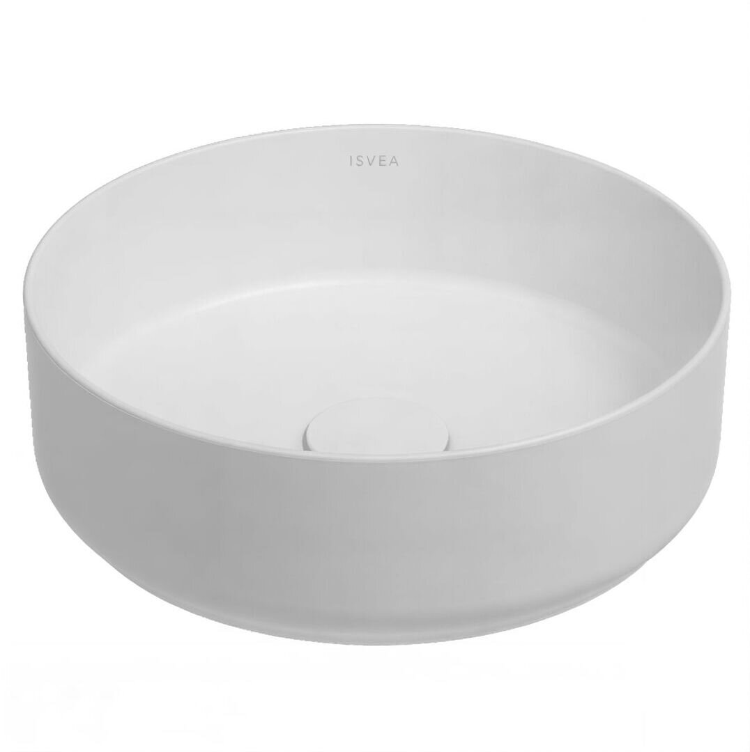 Изображение товара Раковина Isvea Infinity 36 см, накладная, белый матовый, 10NF65036-2L