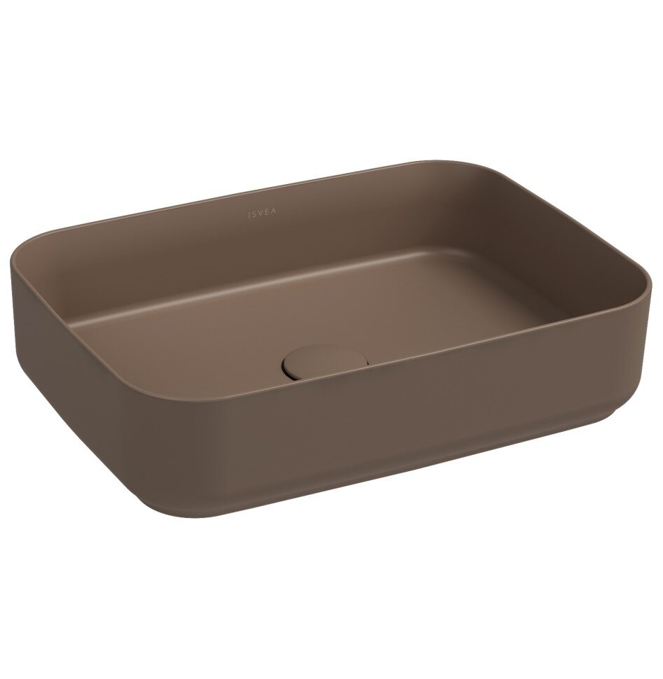 Изображение товара Раковина Isvea Infinity 50 см, накладная, коричневый матовый, 10NF65050-2H Изображение товара Раковина Isvea Infinity 50 см, накладная, коричневый матовый, 10NF65050-2H