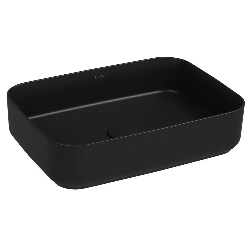Изображение товара Раковина Isvea Infinity50 см, накладная, черный матовый, 10NF65050-2N Изображение товара Раковина Isvea Infinity50 см, накладная, черный матовый, 10NF65050-2N