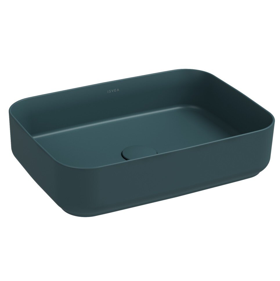 Изображение товара Раковина Isvea Infinity 50 см, накладная, изумрудный матовый, 10NF65050-2P
