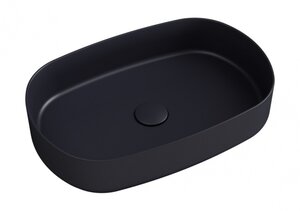 Изображение товара Раковина Isvea Infinity 55 см антрацит матовый накладная овал фарфор Италия