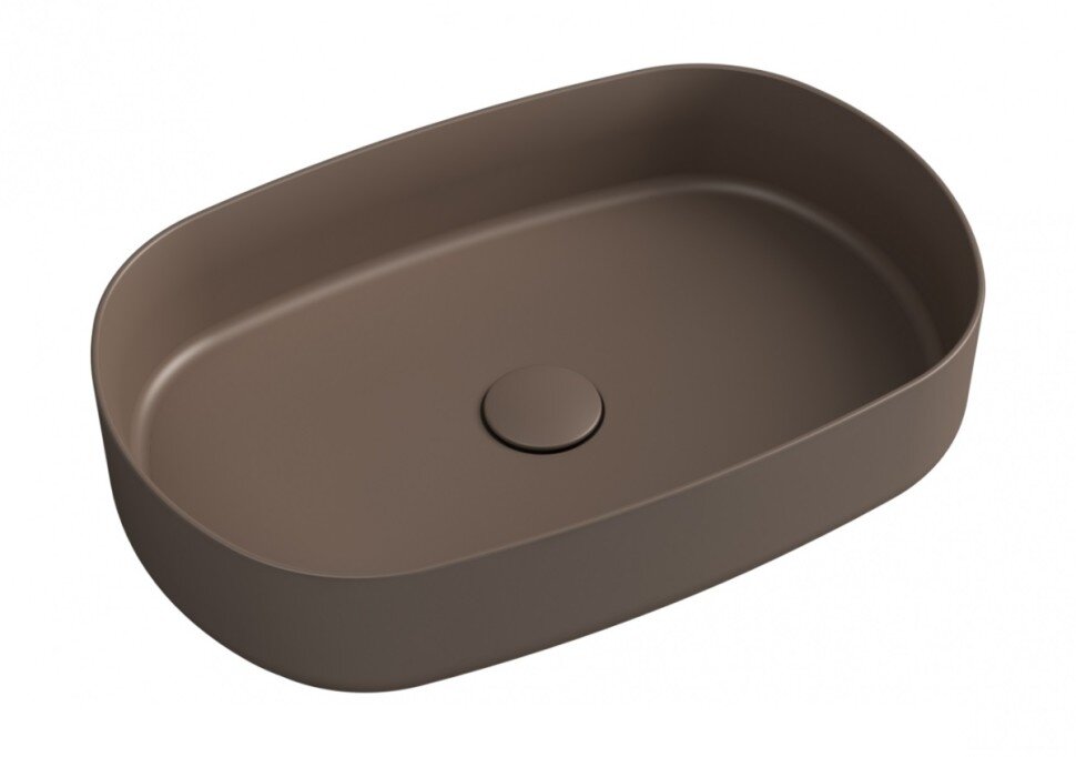 Изображение товара Раковина Isvea Infinity 55 см, накладная, коричневый матовый, 10NF65055-2H Изображение товара Раковина Isvea Infinity 55 см, накладная, коричневый матовый, 10NF65055-2H