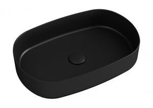 Изображение товара Раковина Isvea Infinity 55 см, накладная, черный матовый, 10NF65055-2N