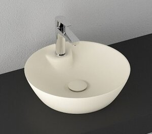 Изображение товара Раковина Isvea SistemaYSoft 45 см накладная круглая слоновая кость матовая