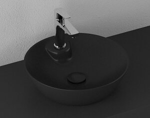 Изображение товара Раковина Isvea SistemaY Soft 45 см, накладная, черный матовый