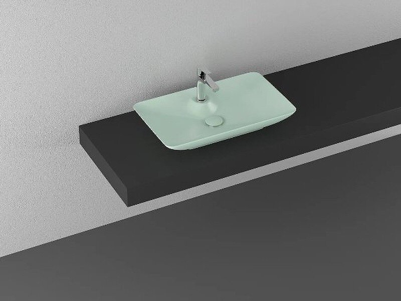 Изображение товара Раковина Isvea SistemaY Clear 65 см накладная из фарфора с отверстием под смеситель