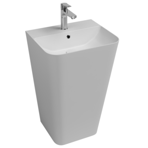 Изображение товара Раковина Isvea Sott’Aqua 50 см, напольная, с отверстием под смеситель, белый, 10SQ37001