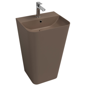 Изображение товара Раковина Isvea Sott’Aqua 50 см, напольная, с отверстием под смеситель, коричневый матовый, 10SQ37001-2H