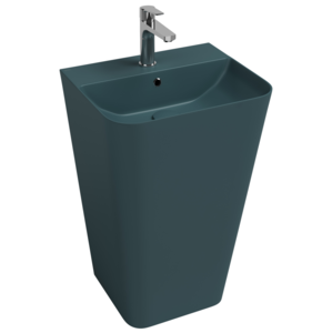 Изображение товара Раковина Isvea Sott’Aqua 50 см, напольная, с отверстием под смеситель, изумрудный матовый, 10SQ37001-2P