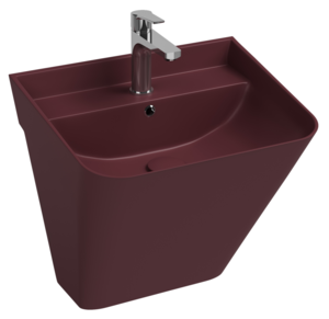Изображение товара Подвесная раковина Isvea Sott'Aqua 50 см бордовая матовая