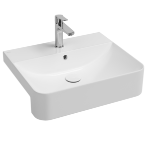 Изображение товара Раковина Isvea Sott'Aqua 10SQ51058SV 58 см, с передним бортиком, белый