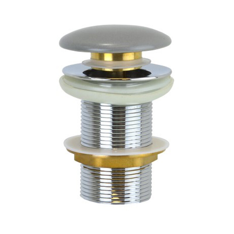 Изображение товара Донный клапан для раковины без перелива Bronze de Luxe Clik-Clak 1002GR серый хром