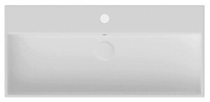 Изображение товара Раковина Isvea Purita 90 см накладная белая с отверстием под смеситель