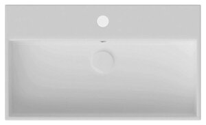 Изображение товара Раковина Isvea Purita 70 см накладная с отверстием под смеситель белая