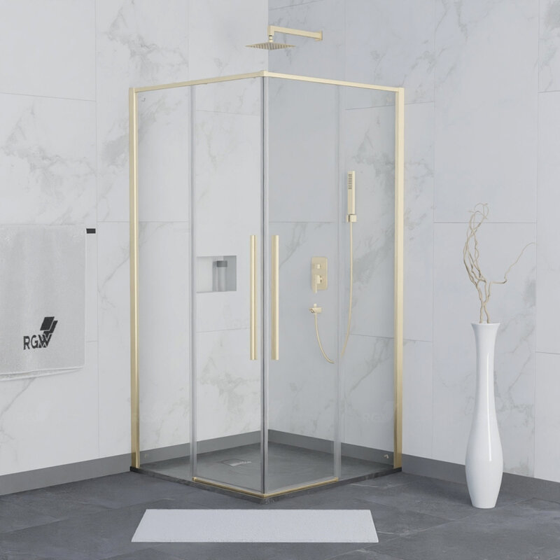 Изображение товара Душевой уголок RGW SV-31G, 100 х 100 см, стекло прозрачное, профиль золото, 32323100-16