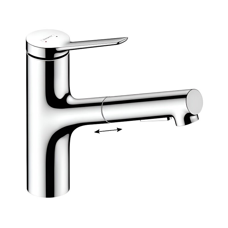 Изображение товара Смеситель для кухонной мойки Hansgrohe Zesis, 74800000, с выдвижным изливом, хром Изображение товара Смеситель для кухонной мойки Hansgrohe Zesis, 74800000, с выдвижным изливом, хром
