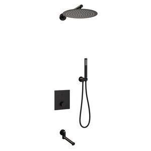 Изображение товара Душевая система RGW Shower Panels 511408370-04 SP-370B, скрытый монтаж, с изливом, черный матовый Изображение товара Душевая система RGW Shower Panels 511408370-04 SP-370B, скрытый монтаж, с изливом, черный матовый