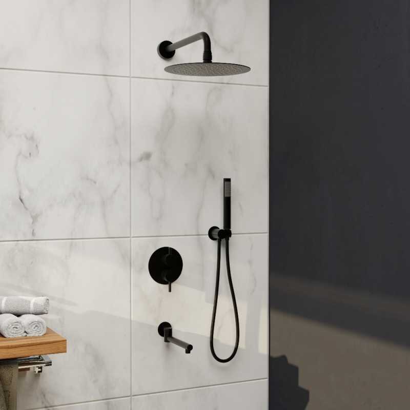 Изображение товара Душевая система RGW Shower Panels SP-55B с скрытым монтажем черный матовый