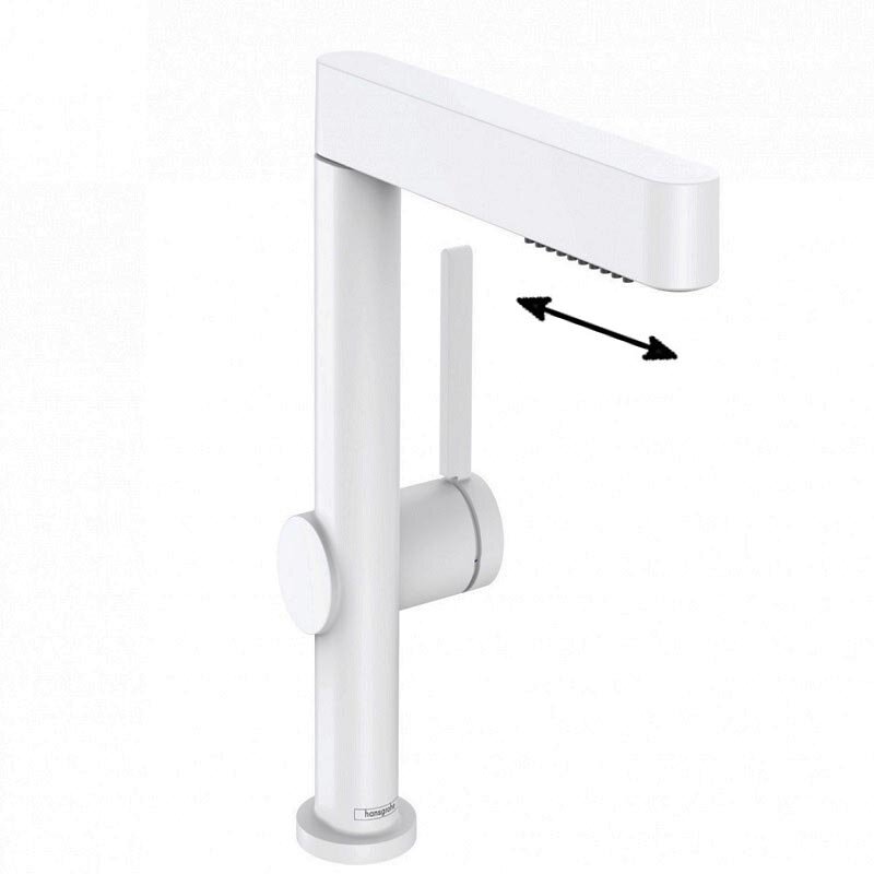 Изображение товара Смеситель для раковины Hansgrohe Finoris 76063700 однорычажный белый матовый