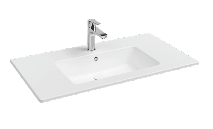 Изображение товара Раковина Isvea SistemaT 91 см с отверстием под смеситель белая