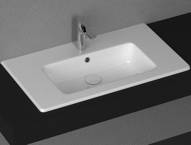 Изображение товара Раковина Isvea SistemaT 81 см белая с отверстием под смеситель