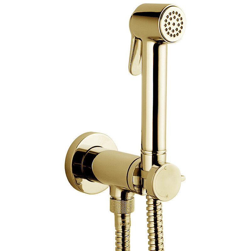 Изображение товара Гигиенический душ Bossini Paloma Brass, E37005B.021, со смесителем, цвет золото