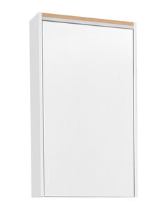 Изображение товара Зеркальный шкаф Stworki Дублин 50 см, с подсветкой, белый/светлое дерево, 1A227002DN010