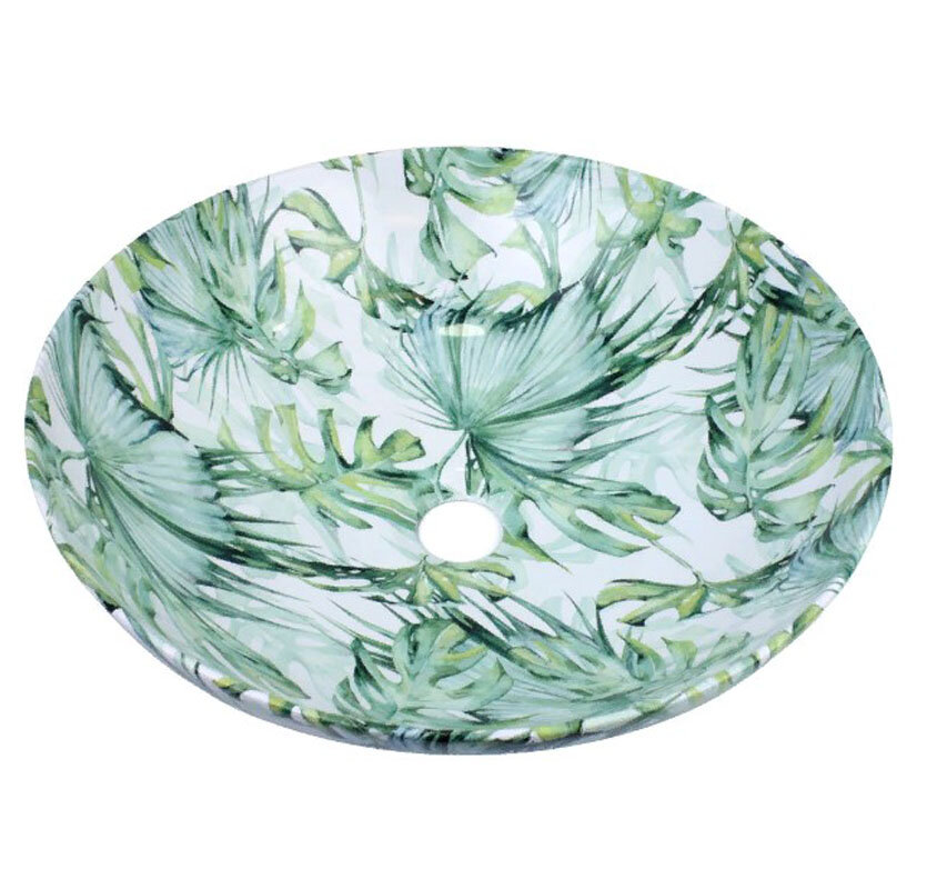 Изображение товара Раковина Bronze de Luxe Flora 40.5х40.5х12 см накладная круглая дизайн Италия