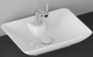 Изображение товара Раковина Isvea SistemaYClear 52.5 см, накладная, с отверстием под смеситель, белый, 10SY50052