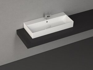 Изображение товара Раковина Isvea SistemaZ Frame 90 см белая накладная с переливом