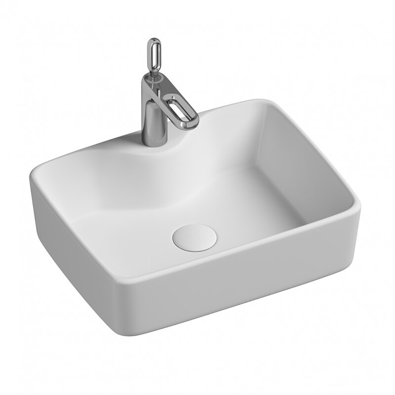 Изображение товара Раковина Ceramicanova Element 48х37 см белая для ванной уголочная стильная