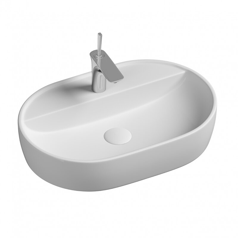 Изображение товара Раковина Ceramicanova Element 60x40 см белая угловая из фарфора Изображение товара Раковина Ceramicanova Element 60x40 см белая угловая из фарфора
