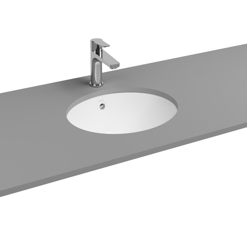 Изображение товара Раковина Isvea Soluzione 10AR77046SV 46 см, встраиваемая снизу, белый